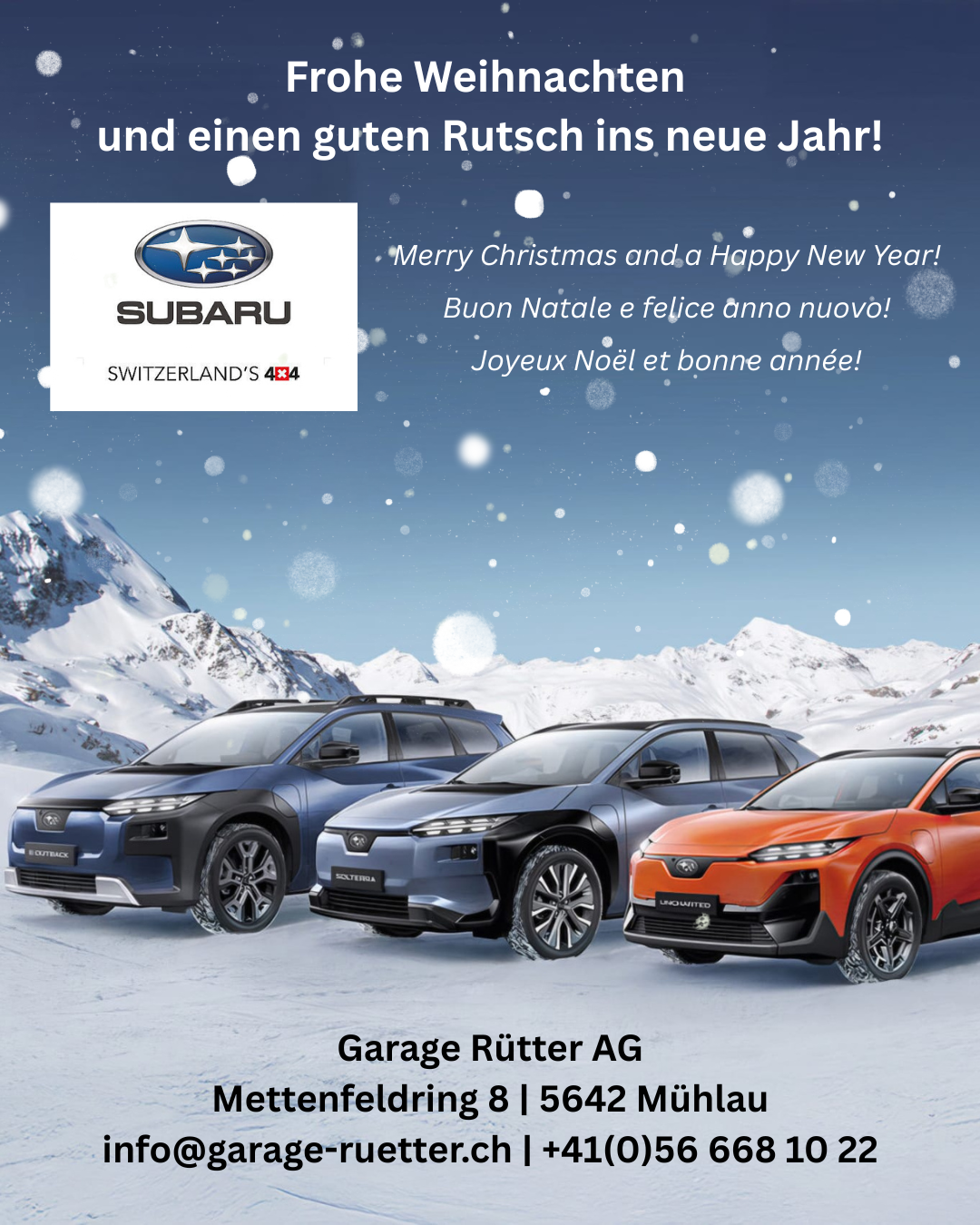 Festliche Öffnungszeiten 2025/2026